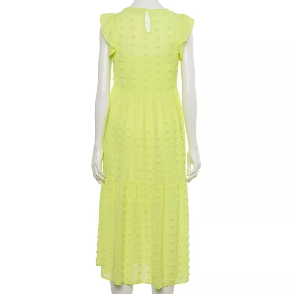 SO Highliter Yellow PUFF Ball Sheer Dress. Soft Girl, Cottagecore,  Whimsy - Picture 5 of 13